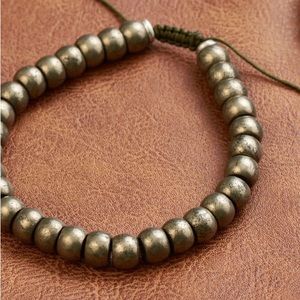 NWT Kendra Scott Cade Oxidized Sterling Silver Beaded Bracelet in Pyrite